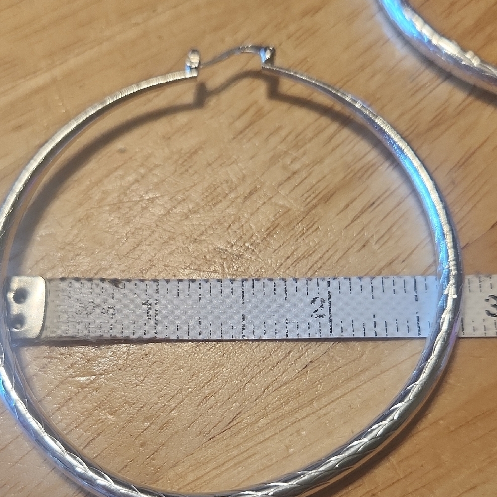 Elegant Sterling Silver Hoop Earrings